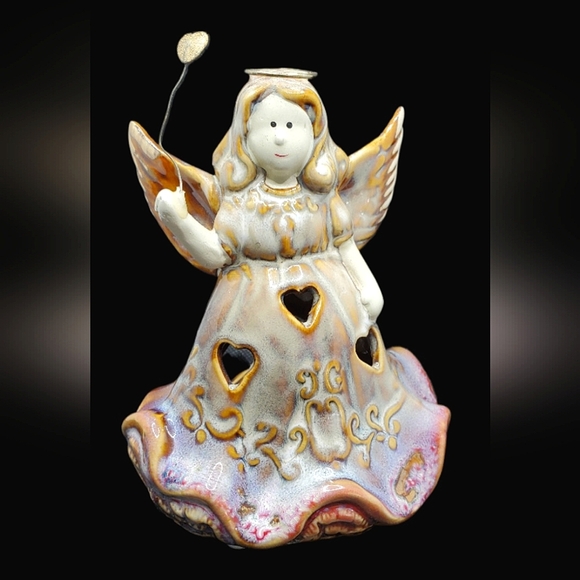 Vintage Ornamental Tealight Angel - Picture 1 of 12